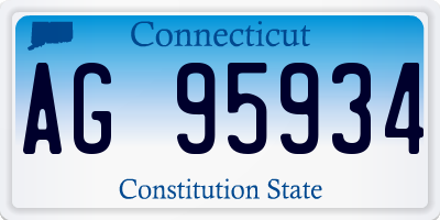 CT license plate AG95934