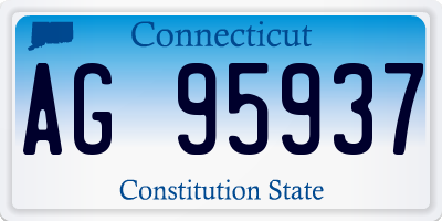 CT license plate AG95937