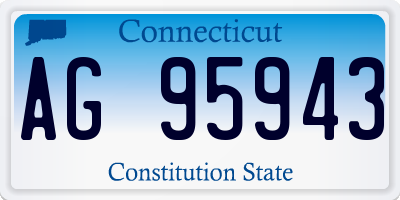 CT license plate AG95943