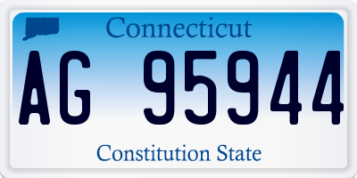 CT license plate AG95944