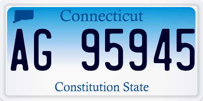 CT license plate AG95945