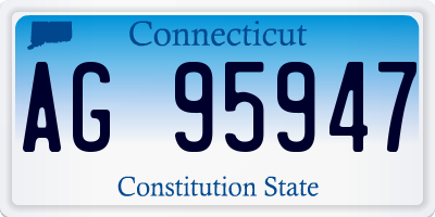 CT license plate AG95947