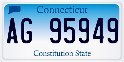 CT license plate AG95949