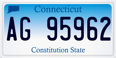 CT license plate AG95962