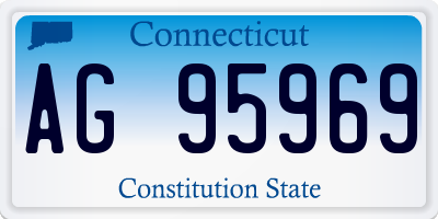 CT license plate AG95969