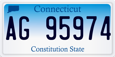 CT license plate AG95974