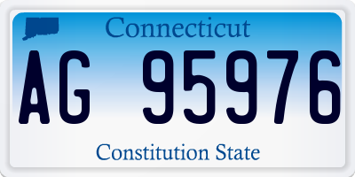 CT license plate AG95976