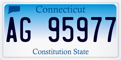 CT license plate AG95977