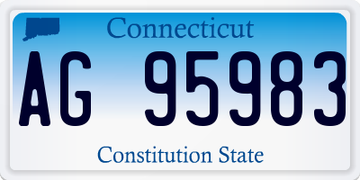 CT license plate AG95983