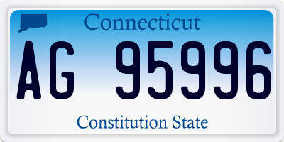 CT license plate AG95996