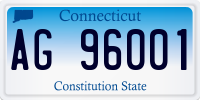 CT license plate AG96001
