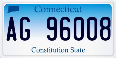 CT license plate AG96008