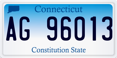 CT license plate AG96013