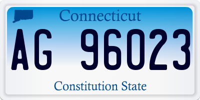 CT license plate AG96023