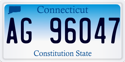 CT license plate AG96047