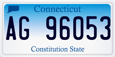 CT license plate AG96053