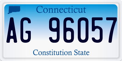 CT license plate AG96057
