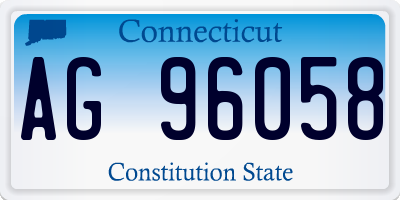 CT license plate AG96058