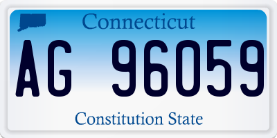 CT license plate AG96059