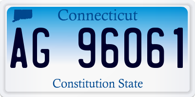 CT license plate AG96061
