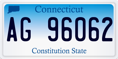 CT license plate AG96062