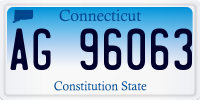 CT license plate AG96063