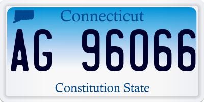 CT license plate AG96066