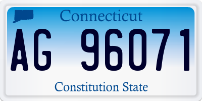 CT license plate AG96071
