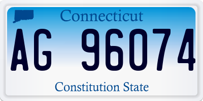 CT license plate AG96074