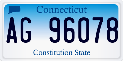 CT license plate AG96078