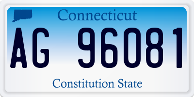 CT license plate AG96081