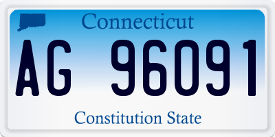 CT license plate AG96091