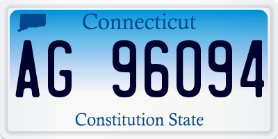 CT license plate AG96094