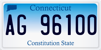 CT license plate AG96100