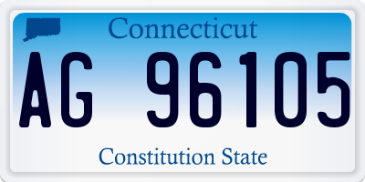 CT license plate AG96105