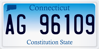 CT license plate AG96109