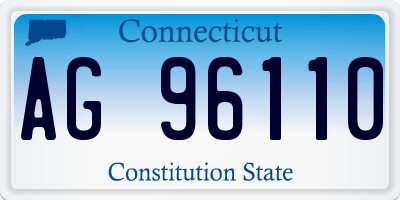 CT license plate AG96110