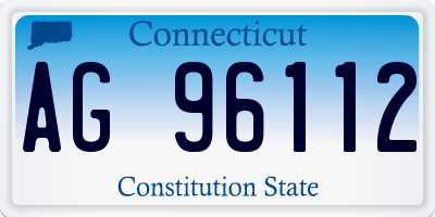 CT license plate AG96112