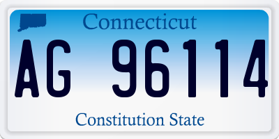 CT license plate AG96114
