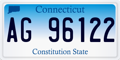CT license plate AG96122