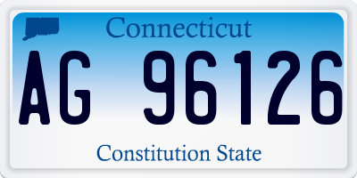 CT license plate AG96126