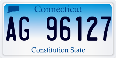 CT license plate AG96127
