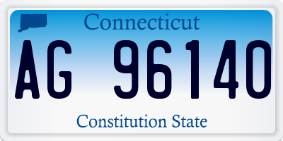 CT license plate AG96140