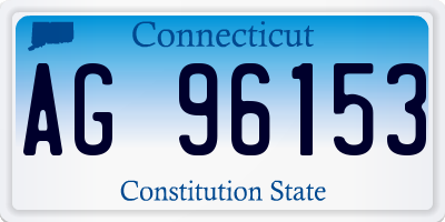 CT license plate AG96153