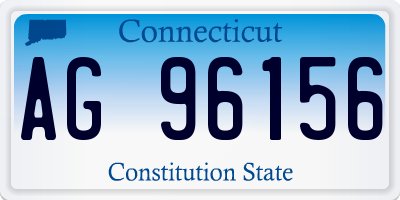CT license plate AG96156
