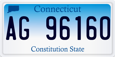 CT license plate AG96160