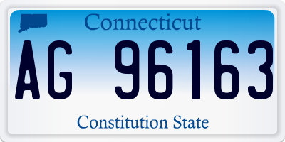 CT license plate AG96163
