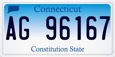 CT license plate AG96167
