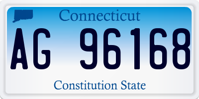 CT license plate AG96168