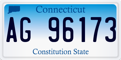 CT license plate AG96173